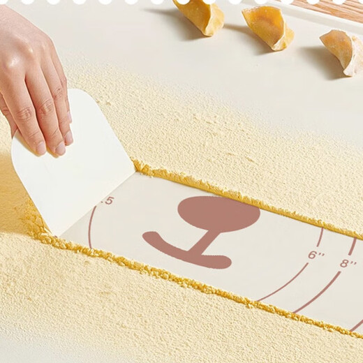 OIMG large silicone kneading mat food grade maternal and infant grade silicone household thickening non-slip dough making dumplings and steamed buns large size without edges 50*70 free rolling pin knife