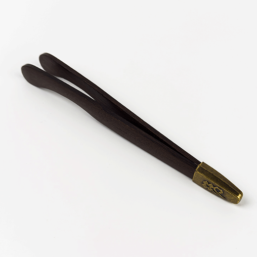 [Tea Set Clip 16cm] Tea Ceremony Six Gentlemen Accessories Tea Set Bamboo Tea Clamp Ebony Clamp Tweezers Cup Clip / 1 pair