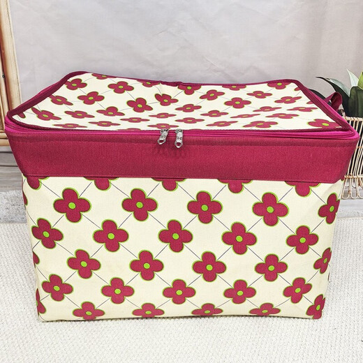 Sailoto large luggage bag moving three-dimensional storage bag household three-layer thickened storage box storage basket modern fabric folding 100 liter covered pumpkin 55*40*40cm thickened