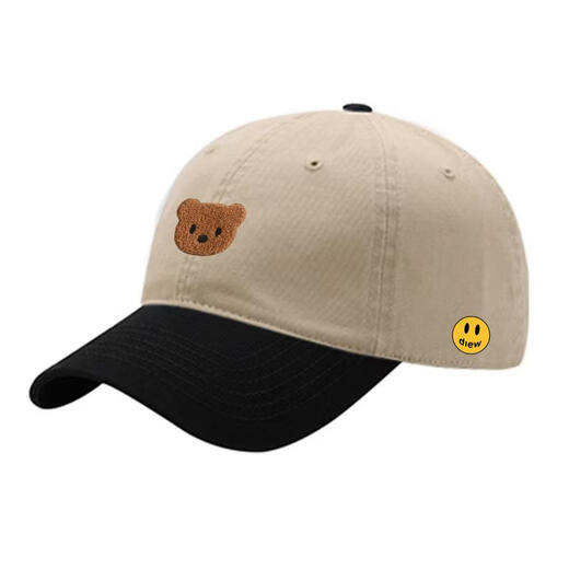 DREWSEEW smiley face baseball cap for men and women, niche fashion, simple and versatile, sunshade and sun protection, loose and versatile, couple and student warm hat, black, adjustable