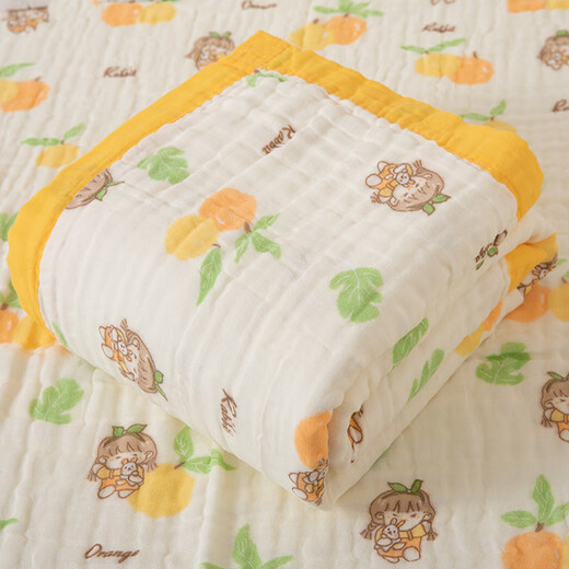 Baby outing blanket, summer gauze pure cotton towel quilt, thin summer cooling quilt, baby bath towel, stroller cover blanket, six-layer red car 120*150