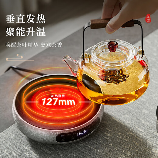 Clay teapot glass teapot tea kettle large capacity electric ceramic stove special thickened kettle home office drinking tea