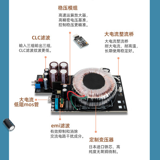 LPS50 tiger fish fever DC linear regulated power supply DC5V 9 12 15 18v filter purification and noise reduction 50W_110V input_12V output