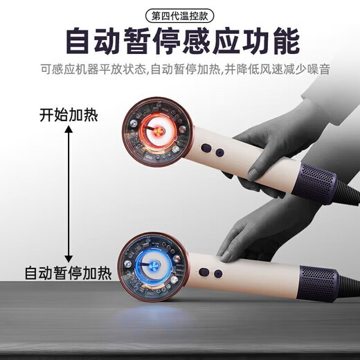 Dyson (DYSON) series of the same model official original HD16 leafless high-speed hair dryer household silent negative ion high-power non-home appliance Huaqiangbei hair dryer official top 1 1 sunset rose single air nozzle 1.8 genuine