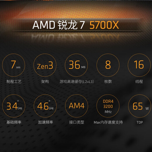 AMD Ryzen 7 5700X host RX6750GRE/RX7800XT assembly computer E-sports game live broadcast design Professional desktop computer DIY assembly machine Configuration one R7 5700X+16G+500G barebone system