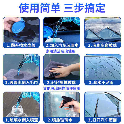 Great Wall Shixi car winter antifreeze glass water-25 degrees 1.8L*2 bottles powerful decontamination oil film shellac bird poop to remove ice and melt snow