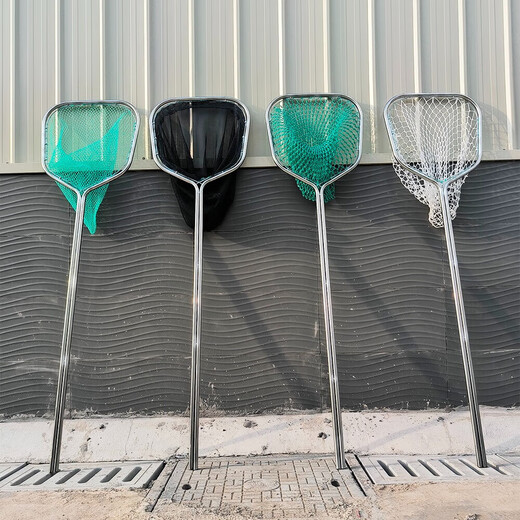 Stainless steel one-piece double-tube hexagonal double-frame fishing net for catching fish and shrimps, super-hard fishing net, fishing gear, total length 1.6 meters, yellow cloth, mesh 2 mm