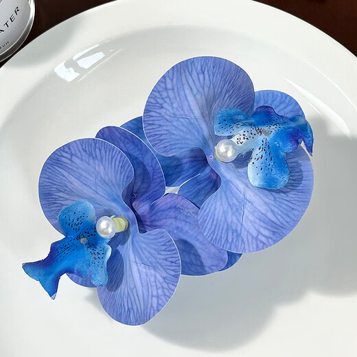 DOROCH blue Phalaenopsis gift wrapping paper decorative clips 2 Christmas gifts Thanksgiving New Year's Day photo props