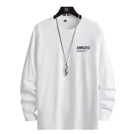 Two-pack long-sleeved t-shirt for men and women 2025 new autumn trendy slim round neck bottoming shirt versatile top SMG Khaki + dark gray (2-pack) XL (recommended 105-120 Jin Jin equals 0.5 kg)