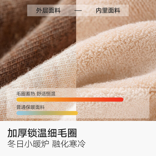 Cotton and bamboo house thickened velvet mid-calf socks for women in autumn and winter, warm and deodorant boneless stockings for women, confinement socks, combination of fourteen (white + white + beige + beige + one size fits all 35-39_5 pairs of terry thickened_handmade