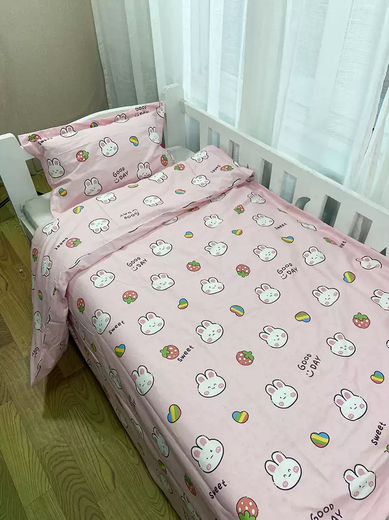 Fantasy custom-made pure cotton children's small quilt cover cushion cover kindergarten mattress cover quilt cover children's bedding three-piece cartoon jungle lion quilt cover 150*180cm