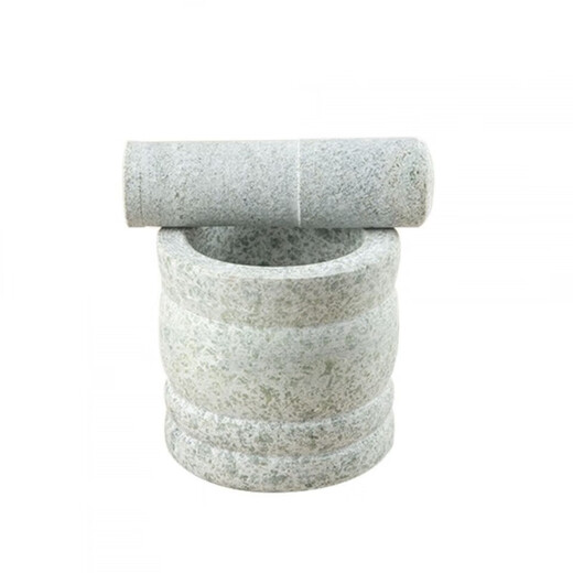 FANCYCHIC Extra Large Commercial Hotel Restaurant Pharmacy Garlic Mortar Natural Bluestone Mortar Grinding Manual Pounding Garlic Machine Pounding Jar 17 cm in diameter original stone stone mortar