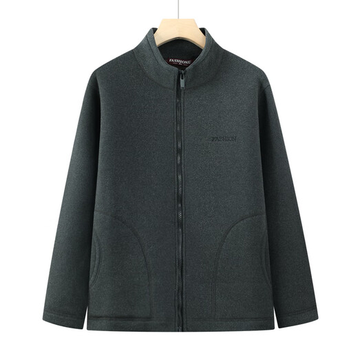 Xiaofu autumn and winter polar fleece sweatshirt jacket for middle-aged and elderly men plus velvet warm cardigan new dad winter clothes