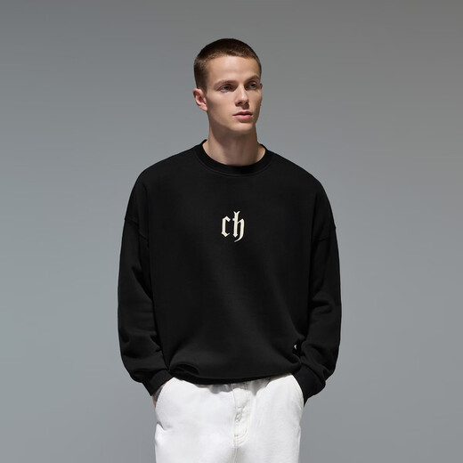CHINISMCH卫衣男美式高街宽松套头情侣上衣重磅经典版圆领卫衣SC20071016