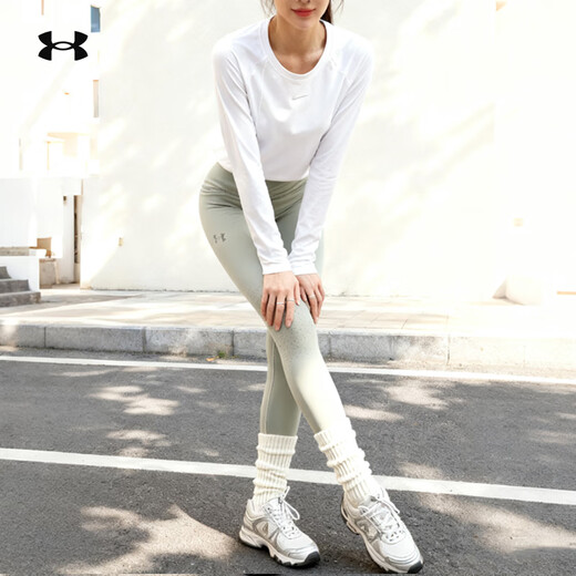 Under Armor Women's New Tight Yoga Pants Running Fitness Training Fitting and Comfortable Pilates Tights 1376820 1376820-504 XL