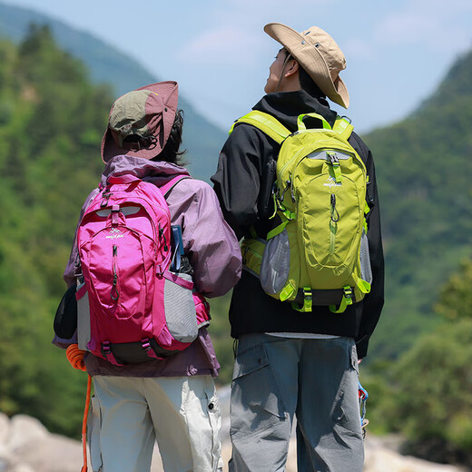 Outdoor mountaineering bag backpack backpack large capacity men and women travel lightweight couple waterproof ultra-light outdoor bag light gray