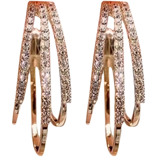 DAVA Outlet Price 18K Gold Three Lives Three Worlds Diamond Earrings High-end Earrings Earrings Earrings Earrings Earrings for Women 251 Three Lives Three Worlds Diamond Earrings