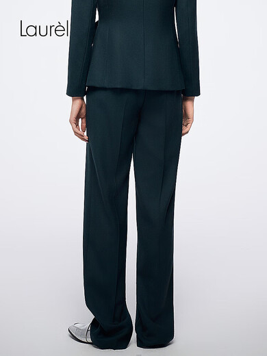 Laur l velvet merino wool 25 new autumn Berlin green leg straight nine-point trousers LWL363K01700 XS