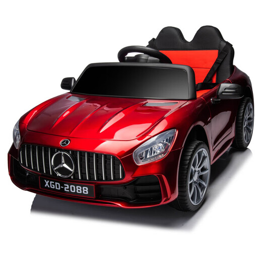Fun Baby Masha children's electric car can sit on the remote control car for adults, the child can drive the stroller toy car, four-wheel electric, red, without remote control