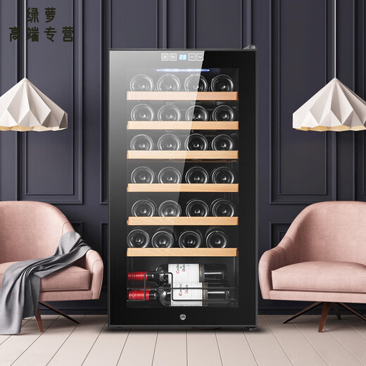 RSRDDY German imported quality villa office wine cabinet constant temperature wine cabinet household small electronic wine silent black (28// high-end compressor model)