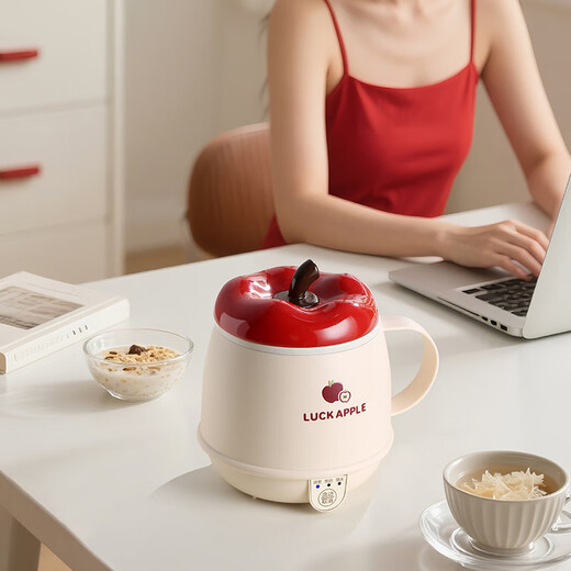 Mi Li Xiong Health Cup Multifunctional Electric Stewing Cup for 1-2 persons Mini Health Kettle Small One Person Electric Stewing Cup Office Stew Boiling Water Hot Milk Brewing Scented Tea Artifact Christmas Gift 0.5L Gift Box + No Tea Leaking Holiday Gifts for Boyfriends and Best Friends Birthday Gifts