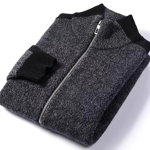 XJSGS international light luxury high-end brand 100% pure cashmere sweater 2026 winter new men's cashmere cardigan sweater high-end doctor camel ready stock winter style XL recommended 135-150Jin Jin equals 0.5 kg
