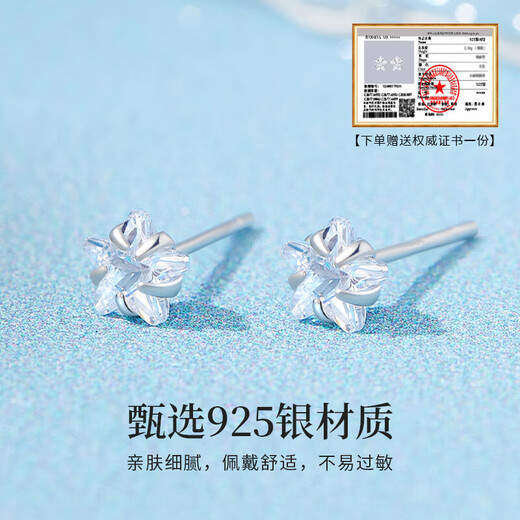 Chinese jewelry sterling silver sparkling star earrings for women 2025 new ear piercing jewelry niche anniversary birthday gift for girlfriend