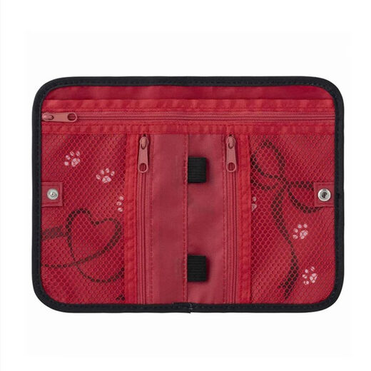 Shark Cat Cartoon Print Reisepass Dokument Kartenhalter Rechnung Bargeld Aufbewahrung Steppdecke Tragbare Anti-Epidemie-Tasche Shark Cat Passport Bag Khaki