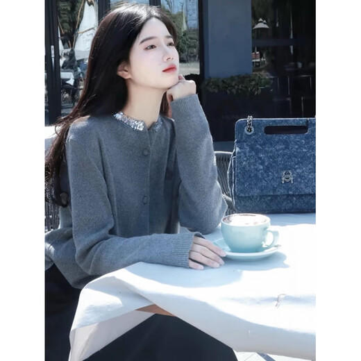 SENLIANNA 2025 spring, autumn and winter new women's suit long-sleeved dress for small people to wear a complete set of fashionable clothes suit M 98-108Jin Jin is equal to 0.5 kg