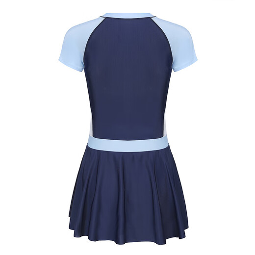 泳衣女式运动新款遮肉显瘦泳装女款连体保守泡温泉游泳馆专用 E93+泳帽+泳镜 3XL 建议体重128-144斤