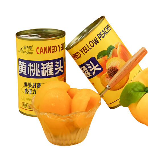 Mexien fresh Dangshan yellow peach canned 425g*6 cans self-operated authentic sugar water baked fruit canned snacks