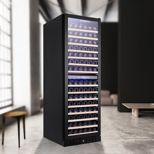 VINOPRO/Vipinnuo red wine cabinet constant temperature wine cabinet home ice bar embedded solid wood refrigerator black