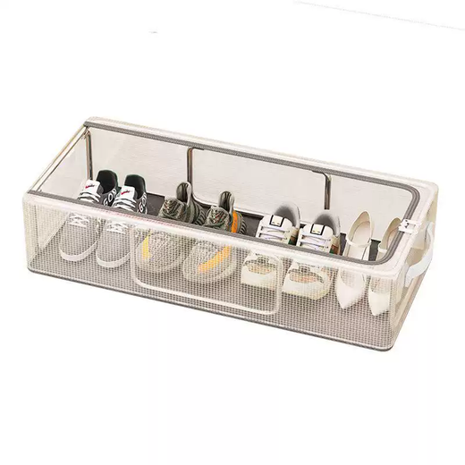Yusenyi shoe box shoe storage artifact transparent space-saving dust-proof shoe cabinet for storing boots drawer-type bed bottom foldable shoe rack upgraded large size (2 pieces) thickened steel frame for stable stacking