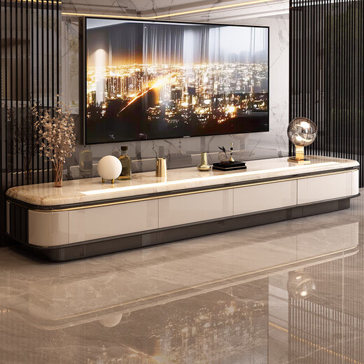 Madili Light Luxury Coffee Table Living Room Home Italian Minimalist 2025 New Tea Table Microcrystalline Stone Creative Modern Tea Table Lifetime Warranty Coffee Table Black Glass 140*80*40cm