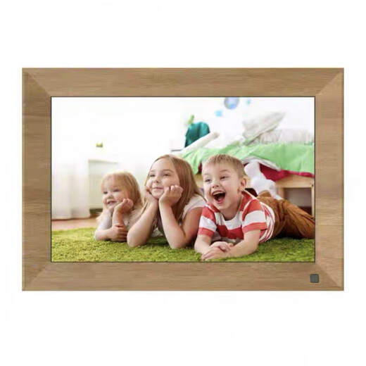 智能高清云相框10英寸家用触摸屏远程上传电子相册播放器 10寸木纹色32G内存+32G卡