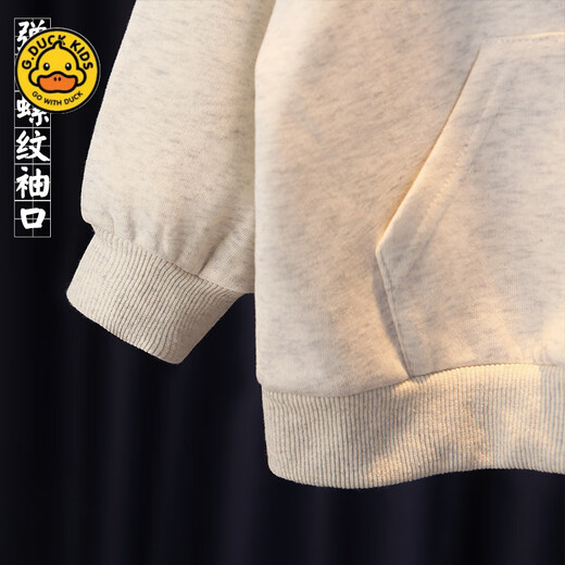 G.duck Little Yellow Duck Girls Pure Cotton Thick T Spring and Autumn New 2025 Western Style Jacket Gray 110 cm