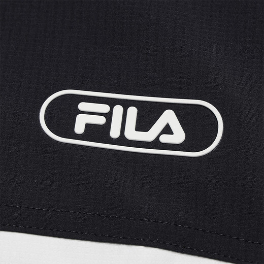 FILA ORIGINALE Fashionable Casual Sports Waterproof and Anti-fouling Loose Hooded Woven Jacket Men's Genuine Black S