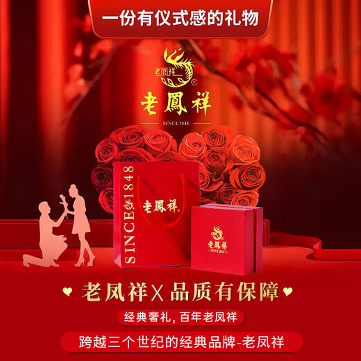 Lao Fengxiang 18K gold necklace unicorn pendant, birth year zodiac horse, fashionable and versatile gift for girlfriend’s birthday and anniversary, gold weight about 0.3g* free 925 silver chain