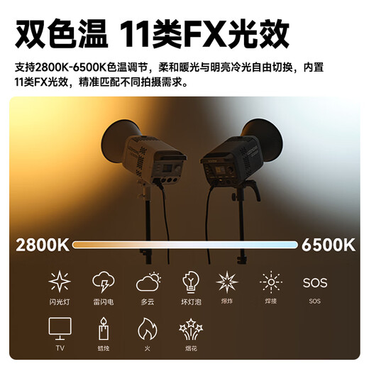 Godox new product fill light LE300Bi dual color temperature photography always on light live broadcast fill light video live fill light live portrait photo beauty soft light film and television light
