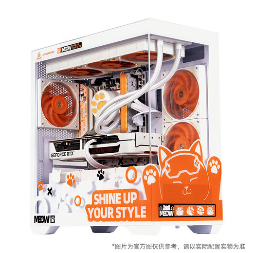Colorful Orange Cat customized host Core i5 13400F RTX5060Ti graphics card desktop computer 4060Ti chicken game AI live broadcast design DIY assembly machine equipped with seven丨14600KF丨RTX5060Ti 16G丨32GB memory