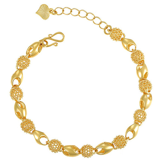 Laomiao gold-plated silver bracelet for women, hollow and exquisite 18K gold non-fading fashion niche exquisite bracelet