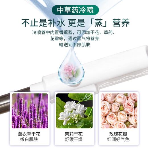 Moyou hot and cold spray machine beauty instrument beauty salon facial steamer hydrating spray facial steamer facial humidification Chinese medicine bag fumigation machine white double tube hot and cold spray + adjustable mist size