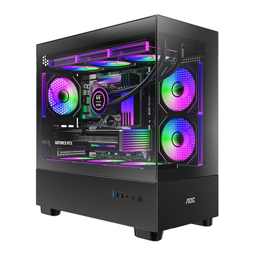 ASUS Family Bucket Ultra 7 265KF/RTX5060Ti/5070Ti/5080 Sea View Home Host E-Sports Game Desktop Host Assembly Computer DIY Complete Machine Configuration One U7 265KF/16G/512G Single Host