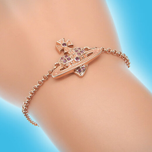 Vivienne Westwood Reverse Heart Metal Reverse Heart Saturn Design Bracelet Unisex Couple Style Rose Gold Gold F Basic Packaging - Dust Bag + Packing Box