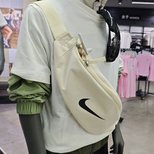 Nike (NIKE) Crossbody Bag Men's Bag Women's Bag 2025 New Waist Bag Sports Bag Chest Bag Convenient Shoulder Bag Travel Leisure Bag FZ7221-113 About 40*9*14cm