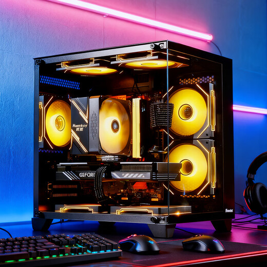 ASUS family bucket 13400F/14600KF/RTX5060 independent display sea view room assembly computer game e-sports live rendering design desktop host DIY complete machine I5 12400F+RTX5050 | Special price