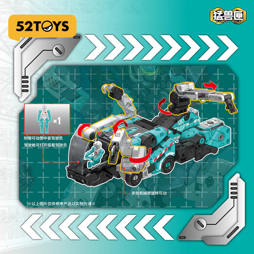 52TOYS Beast Box Series Almighty Squad Marlin Jouet de Transformation tendance Modèle à main Mecha Ornement Cadeau Beast Box Series Almighty Squad Marlin