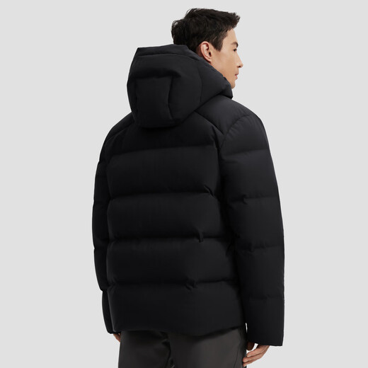 DESCENTE DESCENTE TRAINING series HEAT NAVI sports and casual men's short down jacket BK-black L (175/96A)