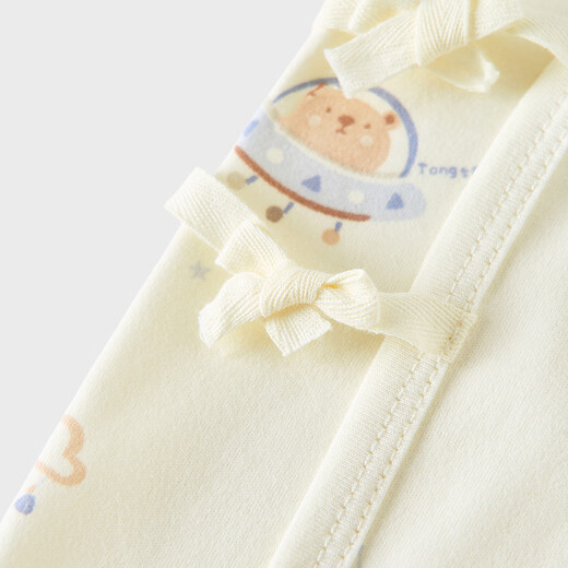 Tongtai (TONGTAI) baby kimono suit spring and autumn pure cotton newborn clothes newborn baby monk suit full moon suit blue 59cm