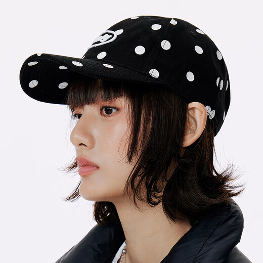 Mmlg Korean classic polka dot baseball cap for women and men 2026 new winter contrast color trendy brand peaked cap couple same style hat bean paste powder one size